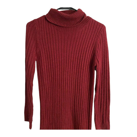 BB Dakota by Steve Madden Knit Turtleneck Midi Sweater Dress Sz Small Wine NWT - Picture 3 of 6